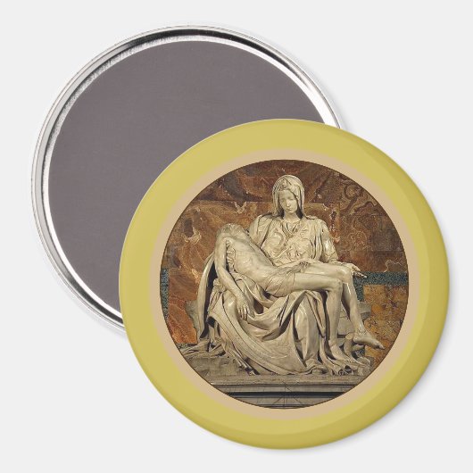 De Maagd Mary en Christus Pietà door Michelangelo Magneet (Voorkant / Achterkant)