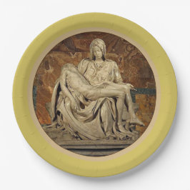 De Maagd Mary en Christus Pietà door Michelangelo Papieren Bordje