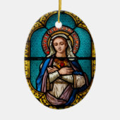 De Maagd Mary Keramisch Ornament (Voorkant)
