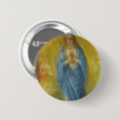 De Maagd Mary-   Medieval Periode Ronde Button 5,7 Cm (Voorkant /achterkant)