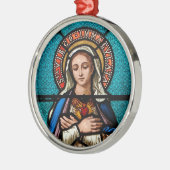 De Maagd Mary Metalen Ornament (Links)