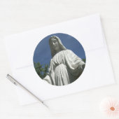 De Maagd Mary Ronde Sticker (Envelop)
