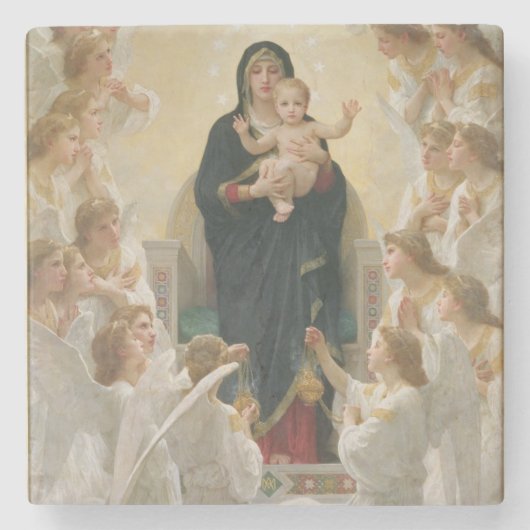 De Maagd met Angels, 1900 2 Stenen Onderzetter (Voorkant)