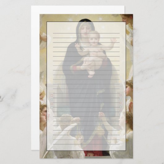 De Maagd met Angels, 1900 Briefpapier (Voorkant / Achterkant)