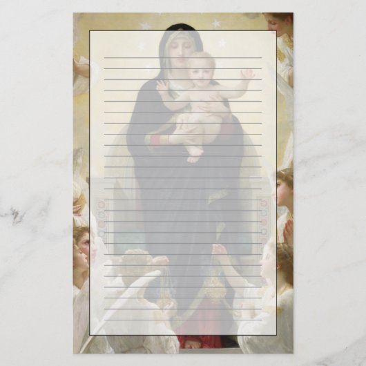 De Maagd met Angels, 1900 Briefpapier (Voorkant)