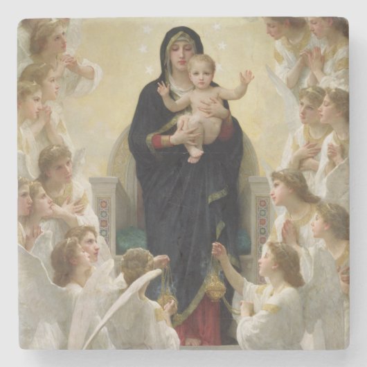De Maagd met Angels, 1900 Stenen Onderzetter (Voorkant)