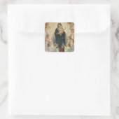 De Maagd met Angels, 1900 Vierkante Sticker (Tas)