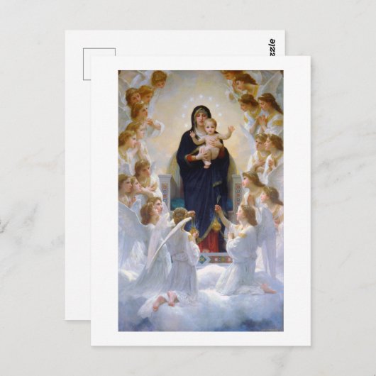 De Maagd met Angels, Bouguereau Briefkaart (Voorkant / Achterkant)