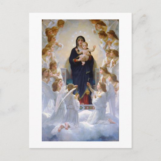 De Maagd met Angels, Bouguereau Briefkaart (Voorkant)