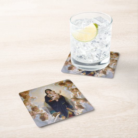 De Maagd met Angels, Bouguereau Kartonnen Onderzetters (Insitu)