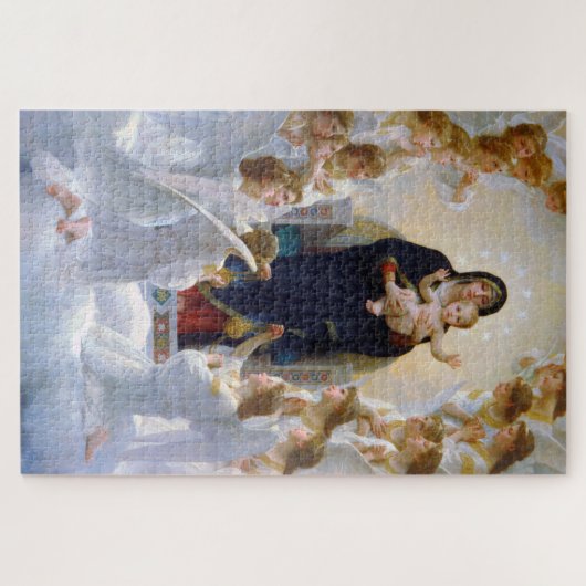 De Maagd met Angels, Bouguereau Legpuzzel (Horizontaal)