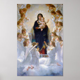 De Maagd met Angels, Bouguereau Poster