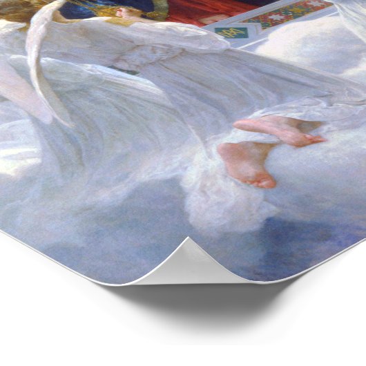 De Maagd met Angels, Bouguereau Poster (Hoek)