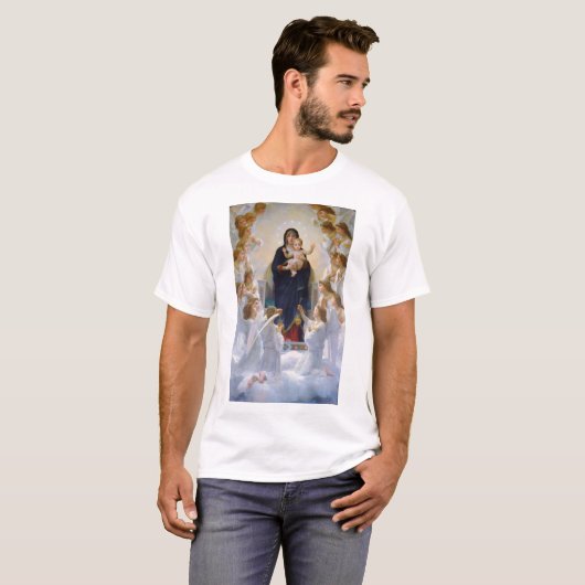De Maagd met Angels, Bouguereau T-shirt (Voorkant volledig)