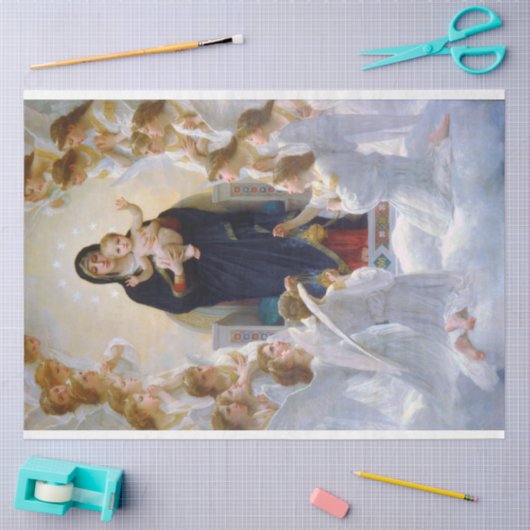 De Maagd met Angels, Bouguereau Tissuepapier (Craft)