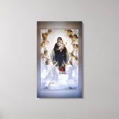 De maagd met Angels door William Adolphe Bouguere Canvas Afdruk (Voorkant)