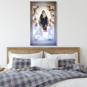 De maagd met Angels door William Adolphe Bouguere Canvas Afdruk (Insitu (Slaapkamer))