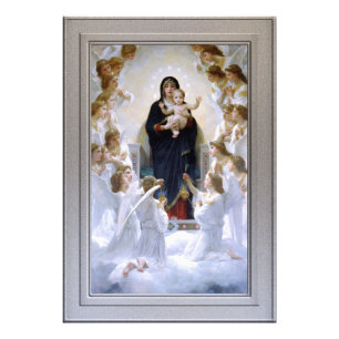 De maagd met Angels door William Adolphe Bouguere Foto Afdruk