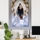 De maagd met Angels door William Adolphe Bouguere Poster (Thuiskantoor)
