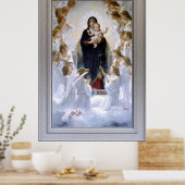 De maagd met Angels door William Adolphe Bouguere Poster (Keuken)
