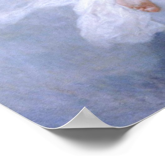 De maagd met Angels door William Adolphe Bouguere Poster (Hoek)