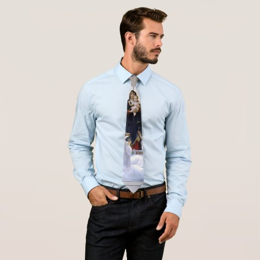 De maagd met Angels door William Adolphe Bouguere Stropdas (In situ)