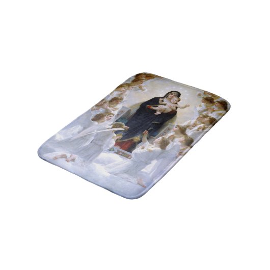 De Maagd met Angels van William Bouguereau Badmat (Gekanteld)