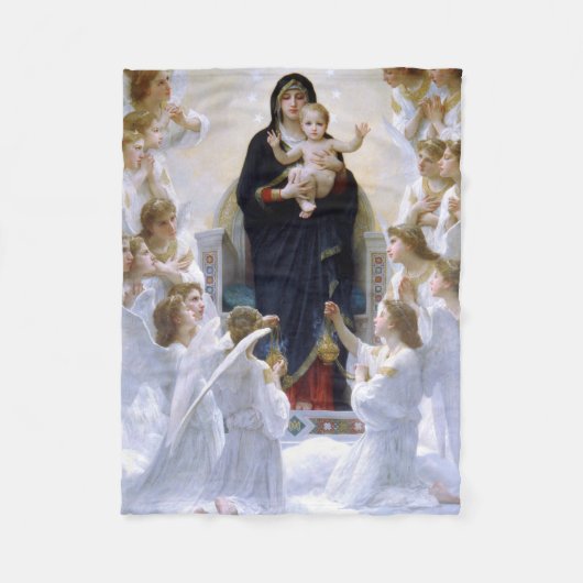 De Maagd met Angels van William Bouguereau Fleece Deken (Voorkant)