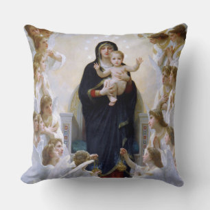 De Maagd met Angels van William Bouguereau Kussen