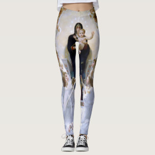 De Maagd met Angels van William Bouguereau Leggings