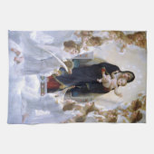 De Maagd met Angels van William Bouguereau Theedoek (Horizontaal)