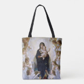 De Maagd met Angels van William Bouguereau Tote Bag (Achterkant)