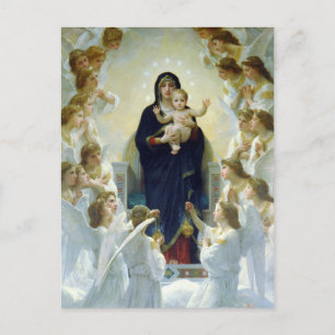 De maagd met Angels, William Bouguereau Briefkaart