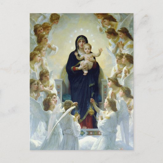 De maagd met Angels, William Bouguereau Briefkaart (Voorkant)