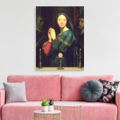 De Maagd met de Host, 1841 Canvas Afdruk (Insitu (Woonkamer))