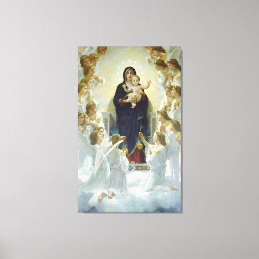 De Maagd met Engelen Canvas Afdruk (Voorkant)