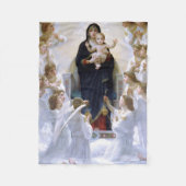 De Maagd met engelen door William Bouguereau Fleece Deken (Voorkant)