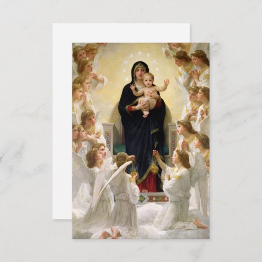 De Maagd Met Engelen -William-Adolphe Bouguereau Bedankkaart (Voorkant / Achterkant)
