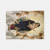 De Maagd Met Engelen -William-Adolphe Bouguereau Fleece Deken (Voorkant (Horizontaal))