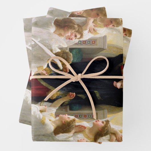 De Maagd Met Engelen -William-Adolphe Bouguereau Inpakpapier Vel (In situ)