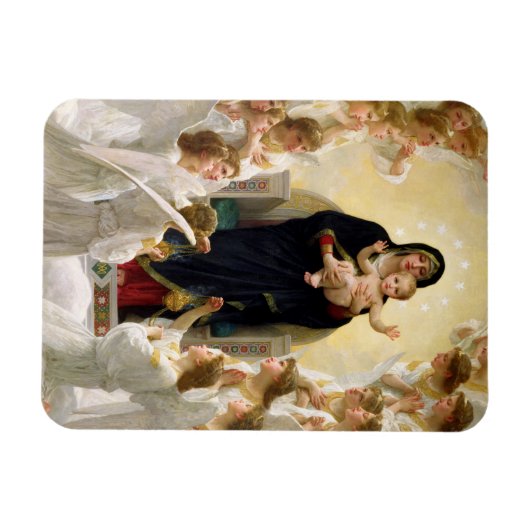 De Maagd Met Engelen -William-Adolphe Bouguereau Magneet (Horizontaal)