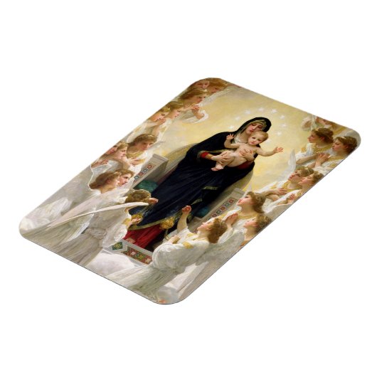 De Maagd Met Engelen -William-Adolphe Bouguereau Magneet (Linkerzijde)