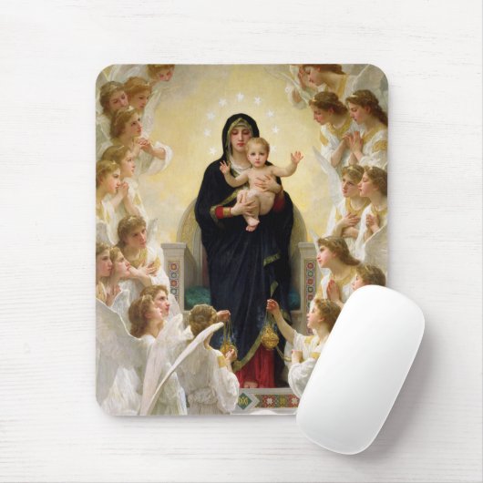 De Maagd Met Engelen -William-Adolphe Bouguereau Muismat (Met muis)