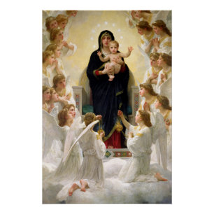 De Maagd Met Engelen -William-Adolphe Bouguereau Perfect Poster
