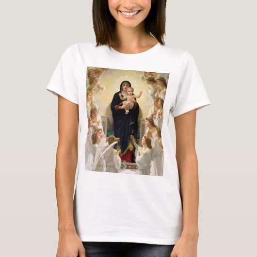 De Maagd Met Engelen -William-Adolphe Bouguereau T-shirt (Voorkant)