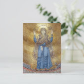 De Maagd Oranje Byzantijns Mozaïek Orthodox Icon Briefkaart (Staand voorkant)