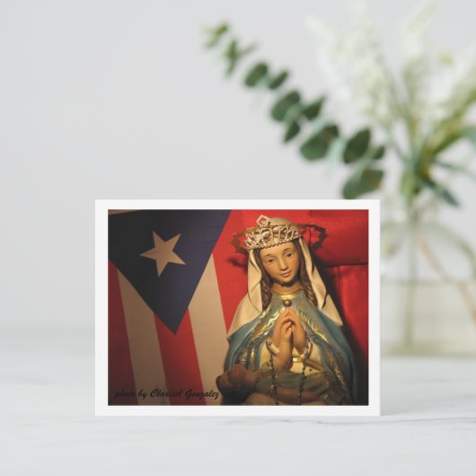 De maagd uitsnijden briefkaart (Staand voorkant)