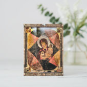 De maagd van de brandende Struik Byzantijns icoon Briefkaart (Staand voorkant)