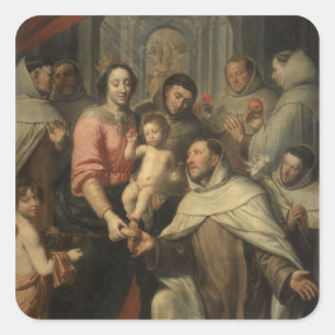 De Maagd van de Carmelites Vierkante Sticker