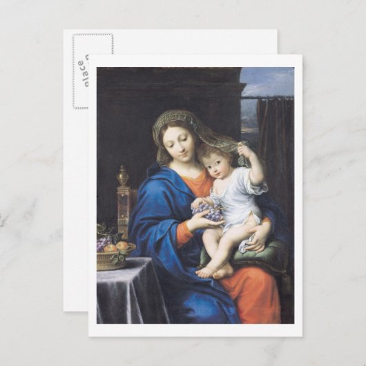 De maagd van de druiven, 1640-50 briefkaart (Voorkant / Achterkant)